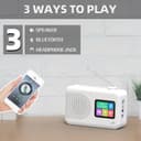 LFF DAB Radio, DAB Plus Radio, UKW-Digitalradio, Küchenradio mit Kabel oder Batteriebetriebenes, Farbdisplay Radios mit Bluetooth - 3