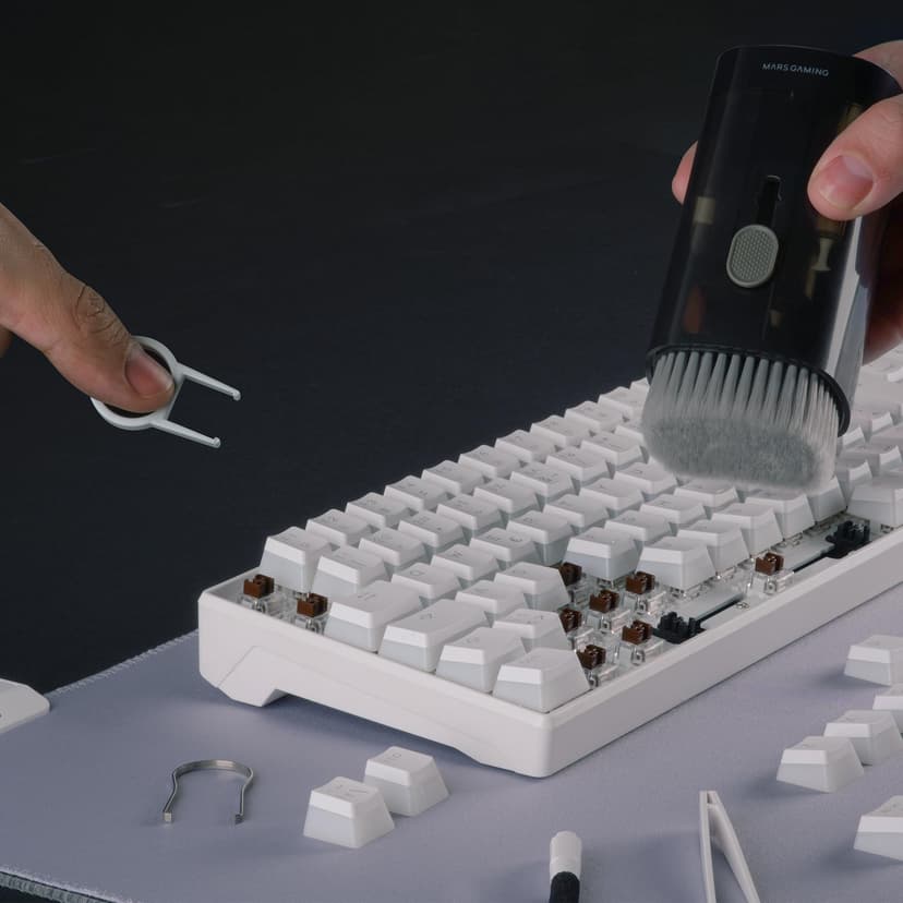 Mars Gaming MA-KIT, Multi-Function Cleaning Kit 21in1, Compact and Portable Design, Soft Brushes and Lint-Free Cloth, Professional Electronics Cleaning Kit, Keycap Puller, Storage Case - 6