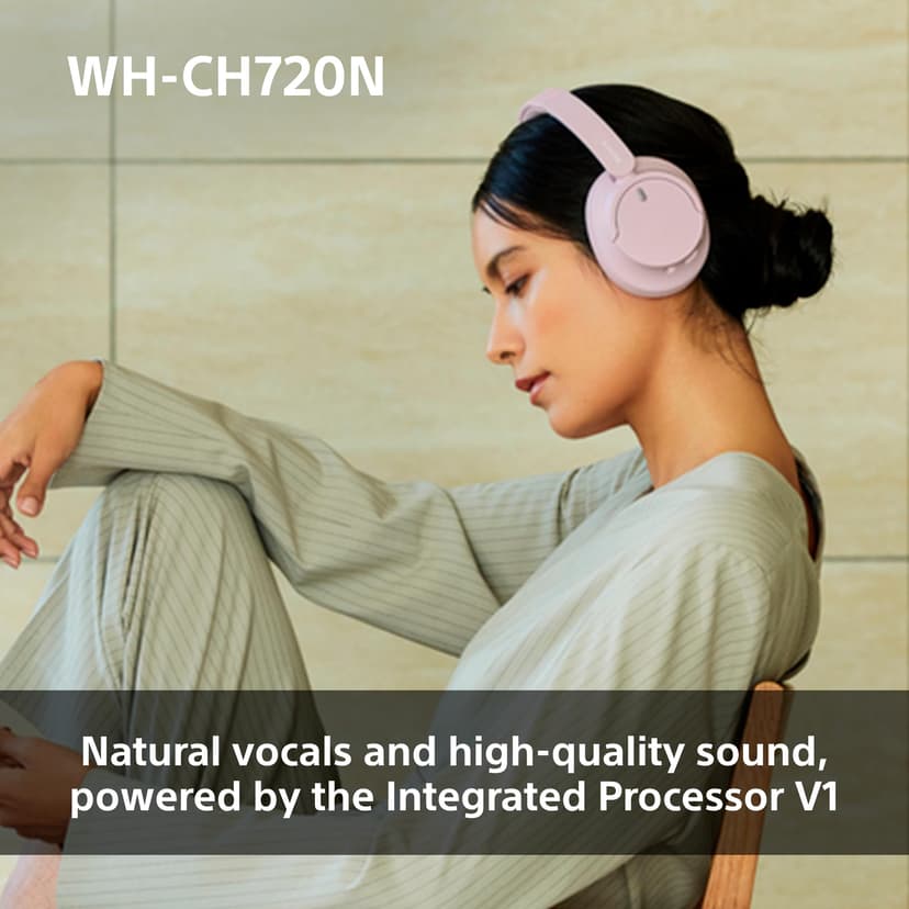 Sony WH-CH720N Wireless Bluetooth Noise Cancelling Over-Ear Headphones, Ambient Sound Mode, Lightweight Design, up to 50 hr battery life, iOS & Android - Blue - 3