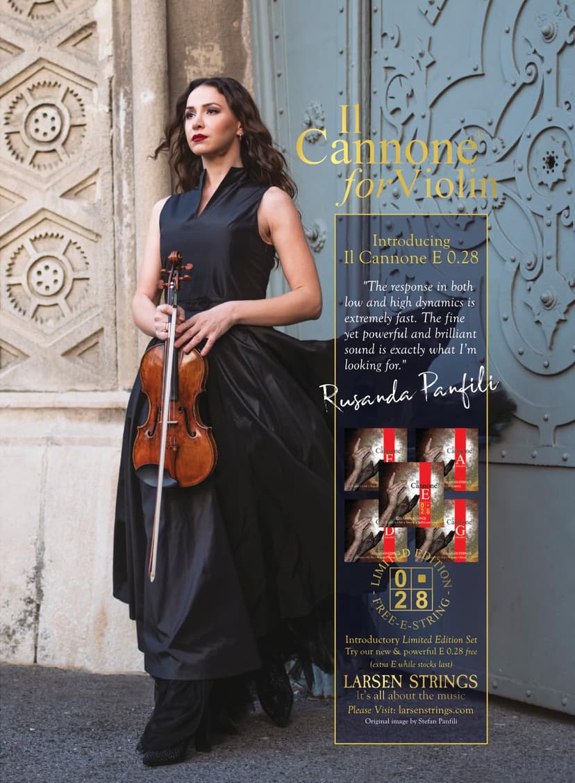 LARSEN STRINGS Violin Strings II Cannone - 4/4 Violin - Soloist - 4-string set, tension 24.5 kg/53.9 lbs - 3