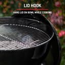 Weber Original Kettle Premium Charcoal Barbecue, 57 cm Cooking Surface, Porcelain-Enamelled Lid and Kettle, One-Touch Cleaning System, Lid Thermometer, Tripod Stand with Wheels, Black (1502210) - 6