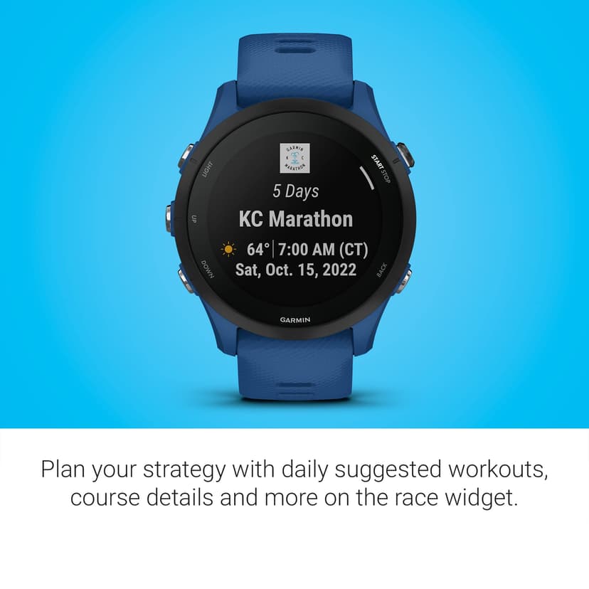 Garmin Forerunner® 255, GPS Running Smartwatch, Advanced Insights, Long-Lasting Battery, Tidal Blue - 6