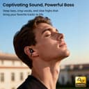 TOZO OpenEarRing Écouteurs Bluetooth sans Fil Ecouteurs Bluetooth 5.1 Ultraléger avec Réduction IA de Bruit ORIGX Acoustique EQs Ajustement 40H d'Autonomie LED Écran USB Type C IPX5 Noir - 4