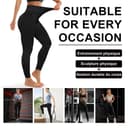 Anti-Cellulite Leggings, Sports Leggings Butt Push Up for Women, Leggings Women's Opaque Compression Sports Trousers, High Waist Yoga Pilates, black, M - 6