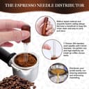 Y-Step Coffee Tamper 58 mm, Espresso Tamper Set 23 Pieces, Barista Set with Frothing Jug, Tamper Mat, Latte Art Pen, Coffee Stirrer, Sandalwood Tamper for Espresso Machine - 9