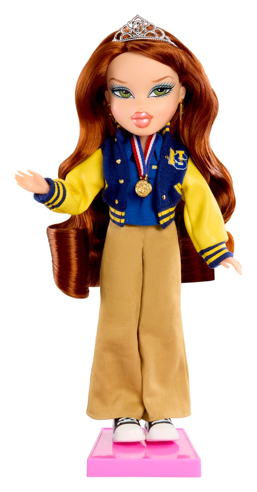 Bratz x Mean Girls Spring Fling Doll Cady - Poupée Mannequin de Collection avec 2 Tenues, Veste Letterman et Accessoires Inspirés du Film - 4