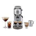 De'Longhi Dedica Duo EC890.M, Barista Coffee Machine with Pump, Espresso and Cold Brew, Manual Coffee Machine with LatteArt Steam Rod, 15 cm Wide, 2 Espresso, Touch Screen, Cup up to 13 cm, Metal - 1