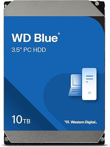 WD Blue 10TB Desktop 3.5" Internal Hard Drive, 7200 RPM, SATA 6Gb/s, 512MB Cache
