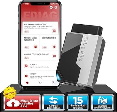 KINGBOLEN Ediag Elite OBD2 Diagnostic Français, Valise Di…