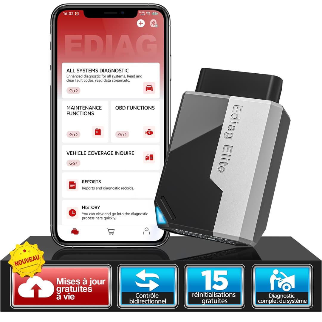KINGBOLEN Ediag Elite OBD2 Diagnostic Français, Valise Di…