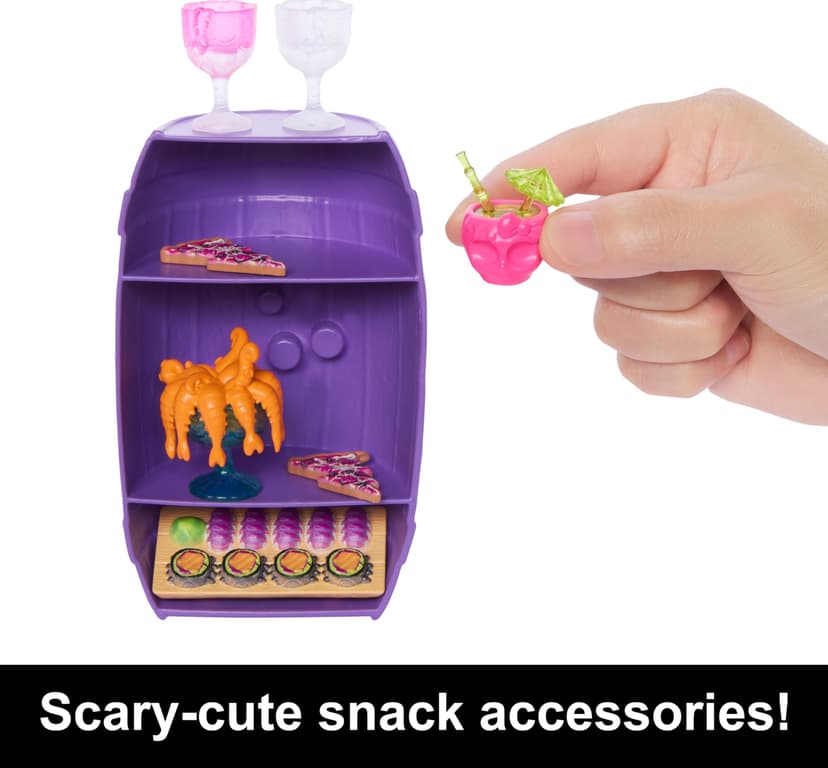 Monster High Doll and Playset, Lagoona Blue Scare-adise Island Snack Shack with Food Accessories and Color Change Drinks, HRP70 - 4