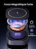 UGREEN MagFlow for MagSafe Charger Qi certified, 2-in-1 Wireless Charger Stand, Magnetic Charging Station, Compatible with iPhone Air/17/16/15/15 Plus/15 Pro/15 Pro Max/14/13/12, AirPods 4/3/2/Pro 3/2 - 6