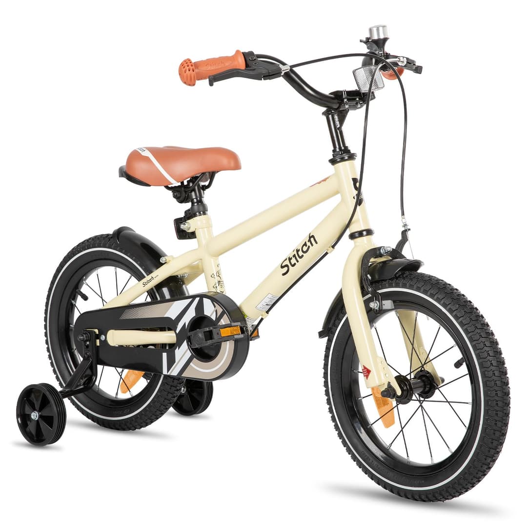 STITCH Vélo pour Enfants 14 Pouces de 3, 4 et 5 Ans Argen…