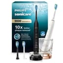 Philips Sonicare DiamondClean Series 9000 Twin Pack Sonic Electric Toothbrushes, Cleaner Teeth and Gums Connected with App, Black and Rose Gold (Model HX9914/61) - 1