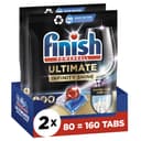 Finish Dishwasher Tablet, Ultimate Infinity Shine, 160 Tablets (80 x 2 pck) Fresh Scent, Clean & Shine Detergent Tabs, Tough on Grease Stains - 1