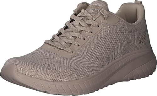 Skechers Womens Bobs Squad Chaos Face Off Sneaker, Nude Engineered Knit, 5.5 UK