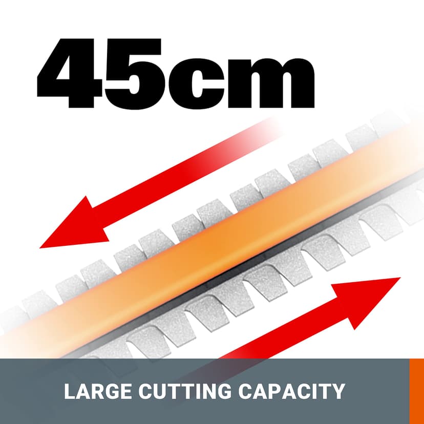 Worx WG252E.9 – Hedge Trimmer 45 cm 20 V (without battery) - 4