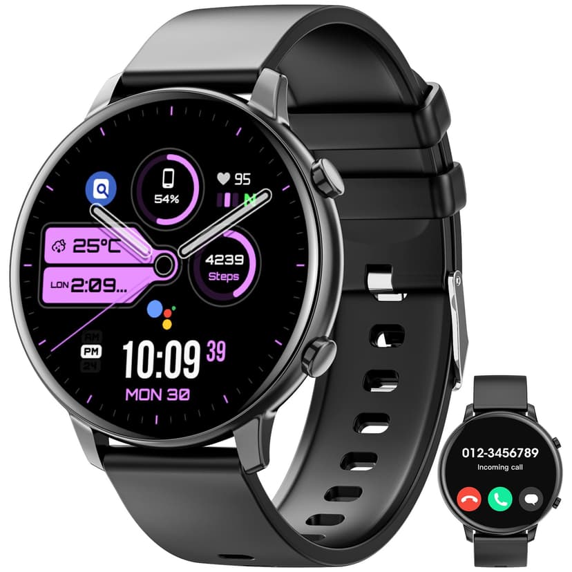 Hwagol Men's Women's Smartwatch with Call/Answer, Round W… - 1
