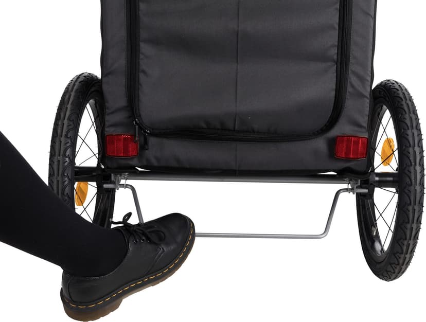 TRIXIE dog trailer for bicycles 18.1 × 19.7 × 26.4 inches up to 48.5 lbs – reflective dog bike trailer with practical quick-fold function – with integrated cushion and leash, 12796 - 8