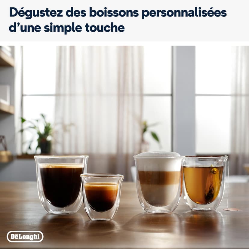 De'Longhi Magnifica Start ECAM220.60.B, Fully Automatic Bean to Cup Coffee Machine with 4 One-Touch Recipes, Soft-Touch Control Panel, Auto Milk, 1450W, Black - 5
