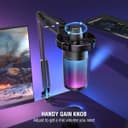 FIFINE USB Micro Gaming avec Bras pour PC PS4 PS5, Condensateur Microphone pour Streaming Podcast Studio, avec Bouton de Silence, Fixation Antichoc, Support Micro, Filtre Anti-Pop, RGB - 5