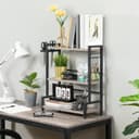 HOOBRO Étagère à Épices, Porte-épices avec 3 Crochets, Organisateur de Cuisine à 3 Niveaux, Range-épices avec Porte-Couteaux, Pieds Réglables, pour Salle à Manger, Grège et Noir, EBG01TL01 - 3