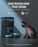 oneisall Automatic Cat Feeder, 2.4G WiFi Cat Food Dispenser with App Control, 3.5L Cat Feeder with Timer,1-12 Meals a Day with Stainless Steel Bowl - 7