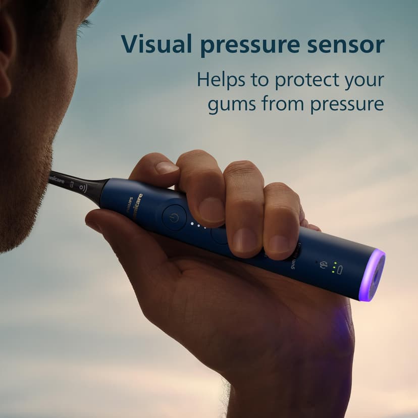 Philips Sonicare 7100 Electric Toothbrush, Sonic Toothbrush with App, 4 Brushing Modes and 3 Intensity Levels, Pressure Alert, EasyStart, SmarTimer, Navy Blue, Model HX7423/01 [New Technology] - 5