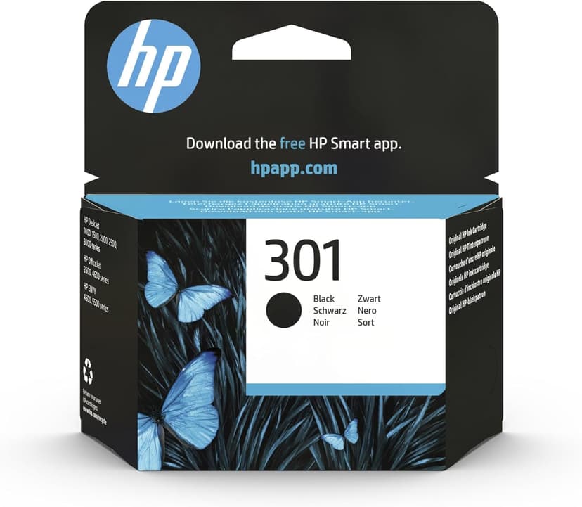 HP Inkjet Cartridges, Black, Pack of 1 - 1