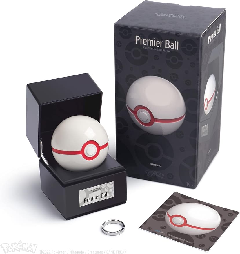The Wand Company Original Poké Ball Authentic Replica with Display Case – Officially Licensed by Pokémon (Premier Ball) - 1