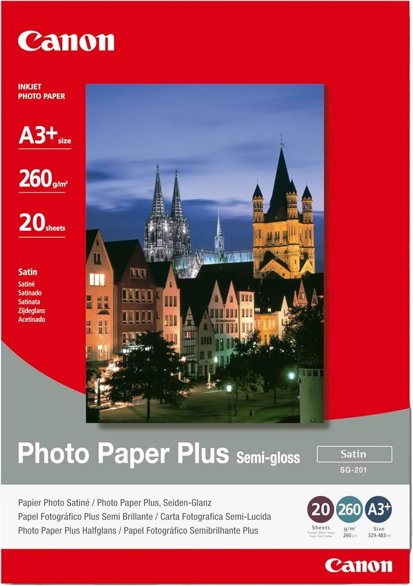 Canon SG-201 Papier Photo Satiné Format A3+ (20 feuilles) - 1