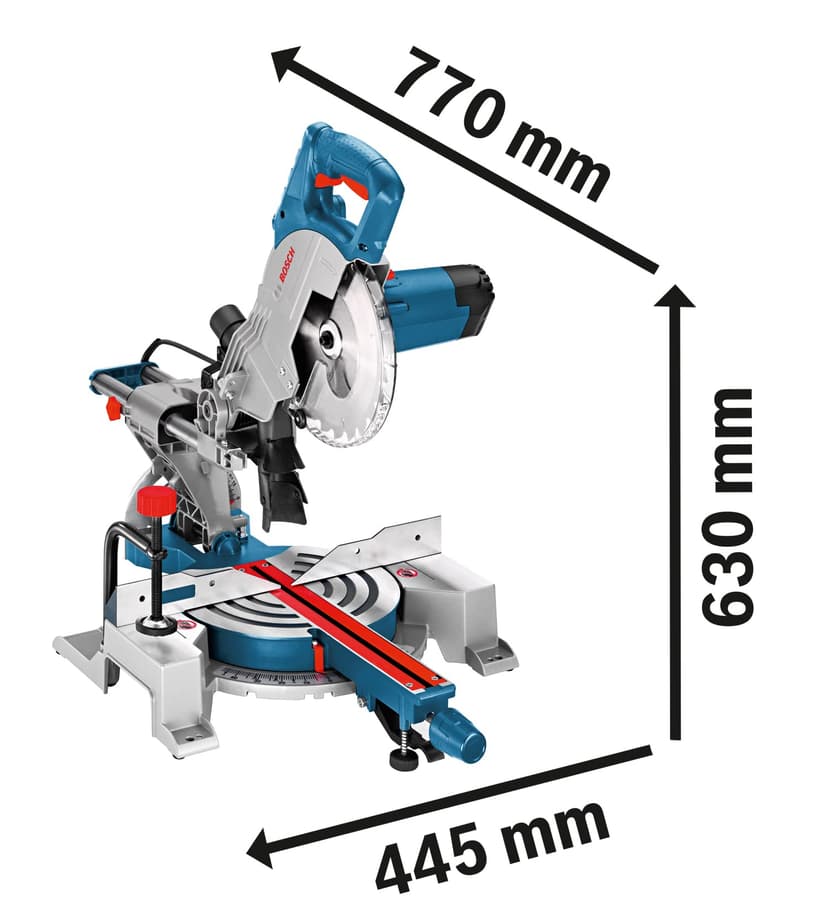Bosch Professional scie à onglets radiale GCM 80 SJ (1 400 W, Ø de lame : 216 mm, avec 2 lames de scie circulaire, clé six pans mâle) - 3