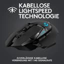 Logitech G502 LIGHTSPEED Wireless Gaming Mouse, HERO 16K Sensor, 16,000 DPI, RGB, Adjustable Weights, 11 Programmable Buttons, Long Battery Life, On-Board Memory, PC/Mac - Black (German Packaging) - 2