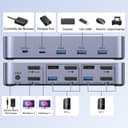 UGREEN 8K@60Hz Displayport KVM Switch 2 Monitors 2 Computers Support 4K@240Hz, 4 Port USB KVM Switcher DP 1.4 KVM Switches for 2 Computers Share Keyboard, Mouse, Hard Drive and 2 Monitors - 2
