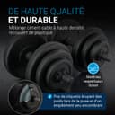 ArtSport Ensemble d'haltères 20 kg – Ensemble d'entraînement de musculation avec 2 haltères courts, 12 disques d'haltères, 4 fermetures en étoile et poignées antidérapantes pour la maison - 6