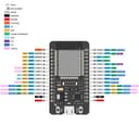 2 pieces ESP32 USB C with CH340 chip ESP32 NodeMCU ESP32 WROOM 32 development board ESP-WROOM-32, 2.4 GHz WiFi + Bluetooth microcontroller - 7