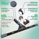 Unger ErgoTec NINJA Window Squeegee 45cm – 40° Aluminium Channel, Soft Rubber Blade & Ergonomic Handle – Professional Window Cleaning Equipment, Black - 4