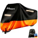 Maizjok® Motorbike Cover Waterproof Outdoor, Motorcycle Cover Heavy Duty 210D Rain UV Dust Indoor, All Weather Covering for Street/Sport/Adventure/Cruiser/Touring Motorbike (108.3 x 41.3 x 49.2 in) - 1