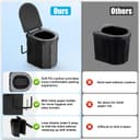WADEO Portable Camping Toilet, Foldable Heavy Duty Travel Toilet for Adults, Sturdy 400lbs Capacity, Compact Car & Van Toilet with Lid & Bags for Camping, Hiking, Road Trips (Black + Seat Cushion) - 5
