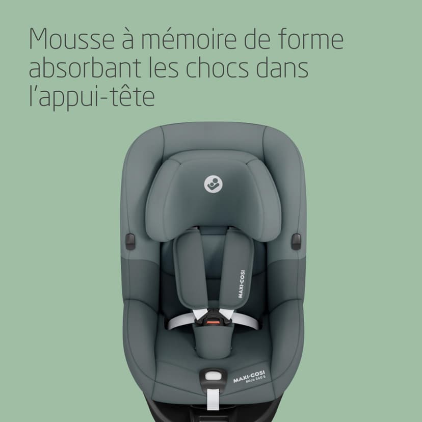 Maxi-COSI Mica 360 S, 360 Car Seat, 3 Months - 4 Years (61-105cm), Baby Car Seat, FlexiSpin Rotation, 5 Recline Positions, G-Cell Protection, Easy-in Harness Hooks, Tonal Graphite - 8
