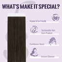 Fshine Tape in Hair Extension Real Human Hair Dark Brown 20 Inch 50g 20Pcs Glue in Hair Extensions Invisible Double Sided Tape Extensions Color 2 - 2