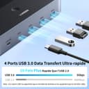 UGREEN HDMI KVM Switch 2 Monitors 2 Computers Support 4K@60Hz, 4 Port USB3.0 KVM Switches for 2 Computers Share Keyboard/Mouse/Hard Drives and 2 Monitor, KVM with 2 USB Cables and 4 HDMI Cable - 6