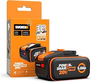 WORX WA3645 PowerShare Pro: High-Capacity 20V 5.0Ah Lithi…