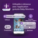 AVENT Philips babyphone Video connecté avec Wi-FI, caméra HD de Haute qualité, Vision Nocturne Infrarouge, détection des Pleurs, Audio bidirectionnel, 12 Heures d'autonomie en Mode éco, SCD951/26 - 5