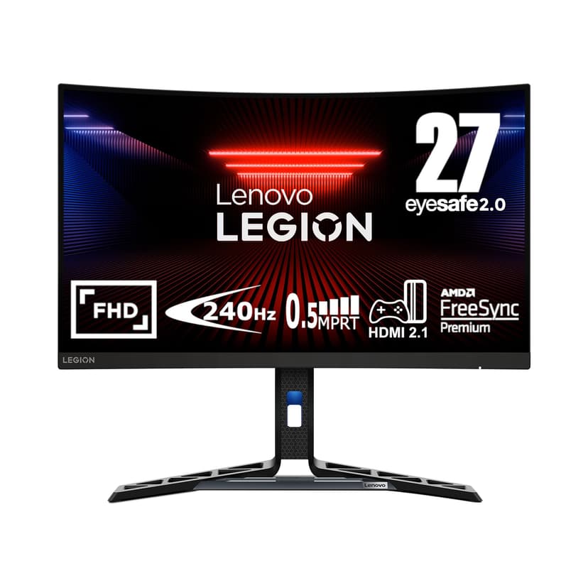 Lenovo Legion R27qe Gen 2 27" QHD WLED Gaming Monitor 2560 x 1440-16:9-200Hz IPS Panel 0.5ms Response Time HDMI DisplayPort TÜV Eye Comfort Protection Black 5.9kg - 1