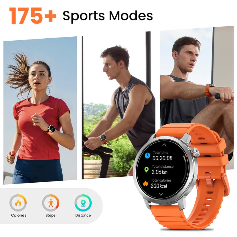 KOSPET ORB Smart Watch for Women Men, Ultra-Lightweight, 25 Days Battery Life, 1.43" AMOLED Fitness Watch with 24H Heat Rate Monitor & Sleep Tracking, 175+ Sports Modes, IP68 Waterproof Silver - 5
