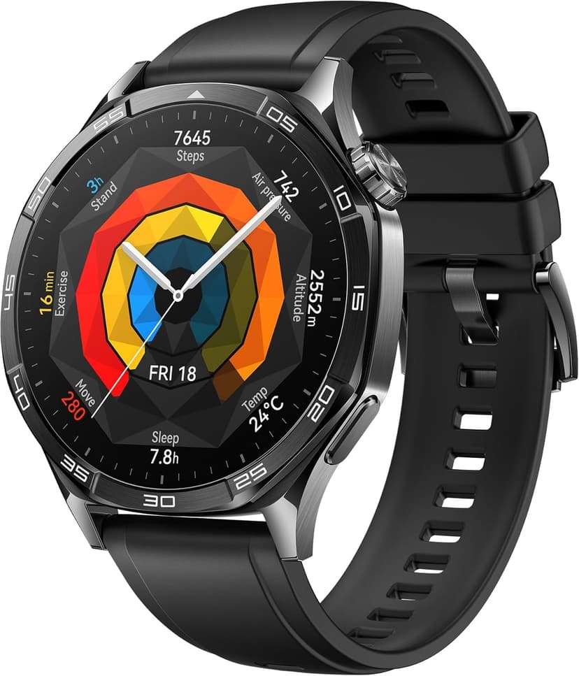 HUAWEI Watch GT 5 46 mm Smartwatch, Stylish Design, New Running and Cycling Mode, Health Monitor, 14 Days Battery Life, iOS and Android, Black - 1