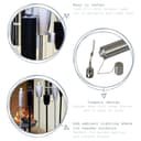 Harbour Housewares Metal Garden Torches - Cone - Pack of 6-146cm Black Garden Torches Lighting Modern Outdoor Lighting Paraffin Oil Lamp Candle Flame Lantern for Parties, Outdoor Events, BBQs - 4