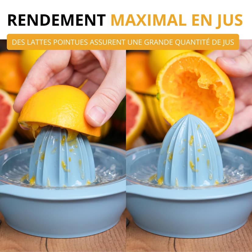 Westmark Presse-Orange/Citron/lemon avec Récipient, Diamètre : 18,7 cm, Capacité : 0,5 L, Plastique, Limetta, Bleu, B0CLGWVPZV - 3
