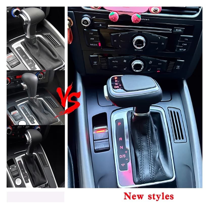 daili store LHD Gear Shift Knob Head Compatible With Audi A6 C6 C7 A4 B8 S6 A7 A5 8t Q5 8r Q7 4L A3 8P S5 S7 LED Gearbox Handle Stick Accessories Rod (Color : With LED light) - 4